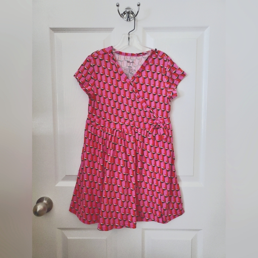 DVF Pink Pencil Patterned Knit Kids Dress Girls 6/7